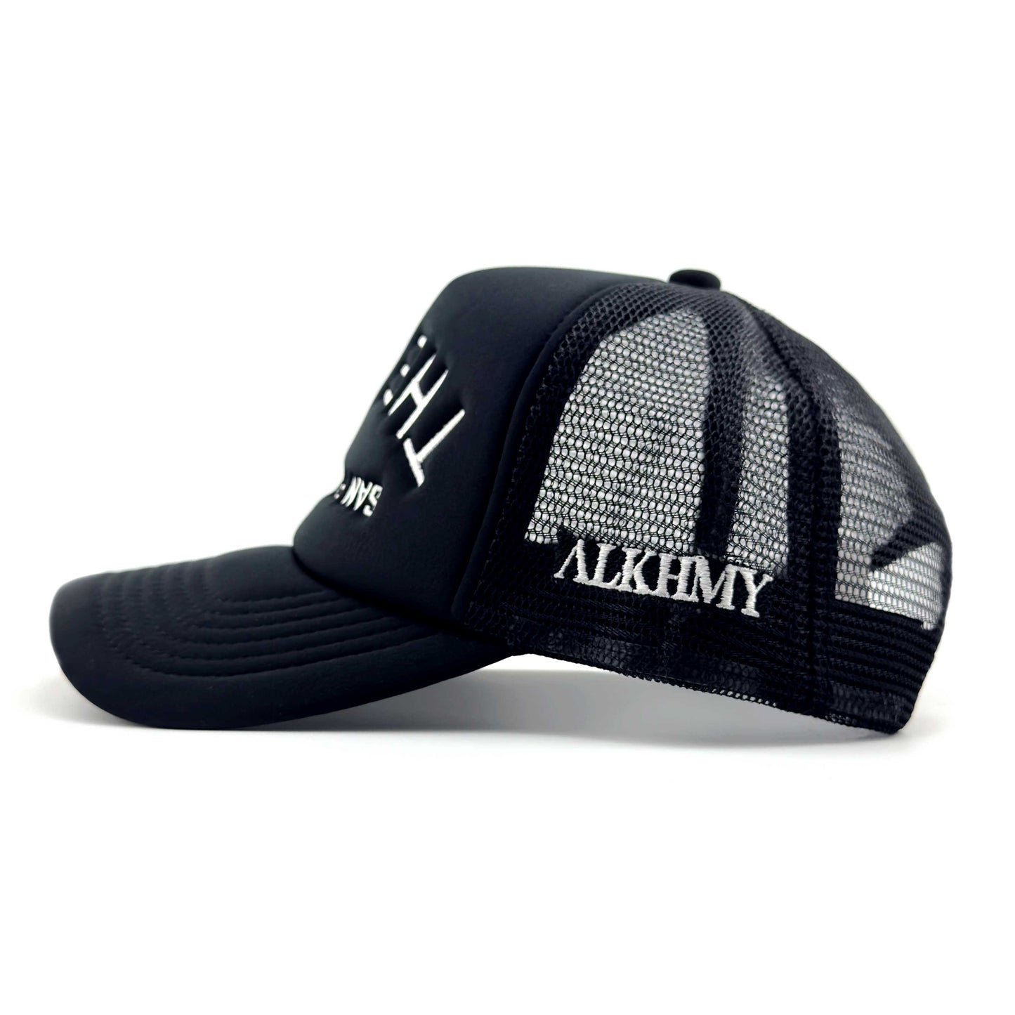 ALKHMY LOCAL COLLECTION - THE CITY FOAM TRUCKER HAT (BLACK/WHITE)