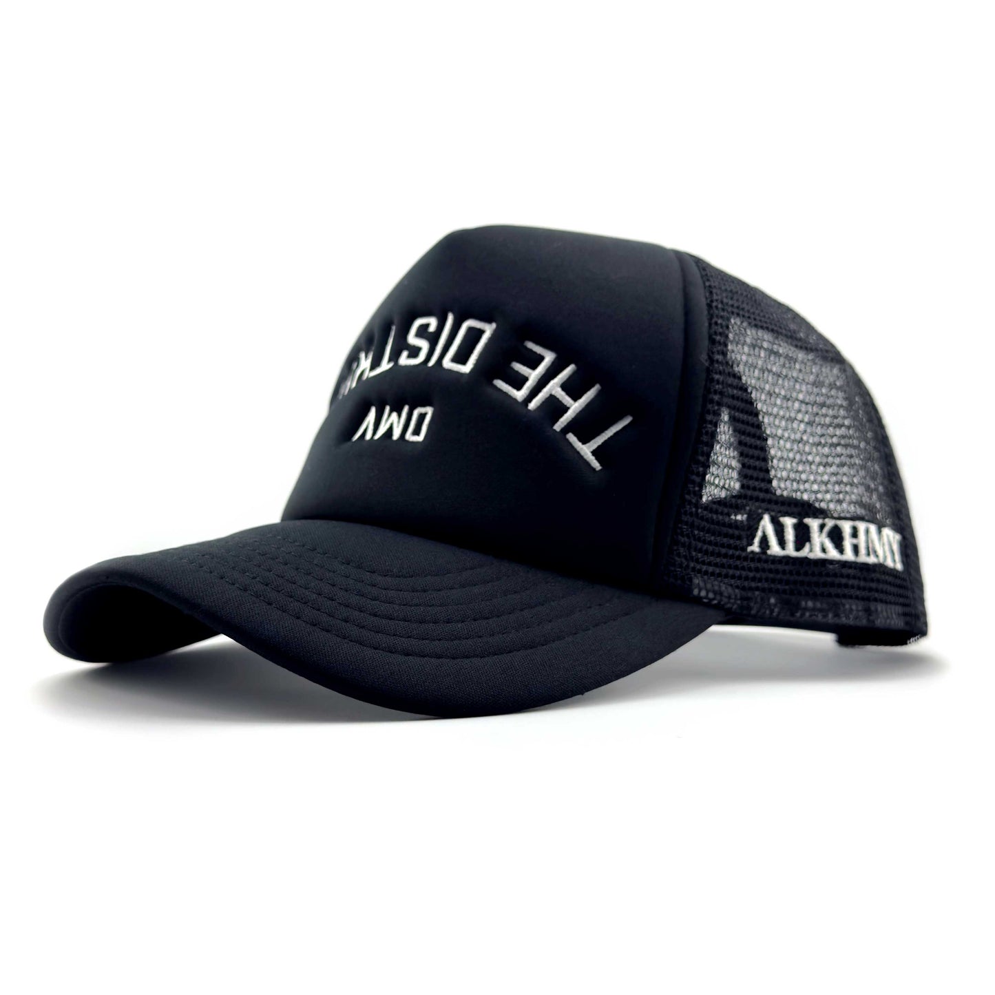 ALKHMY LOCAL COLLECTION - THE DISTRICT FOAM TRUCKER HAT (BLACK/WHITE)