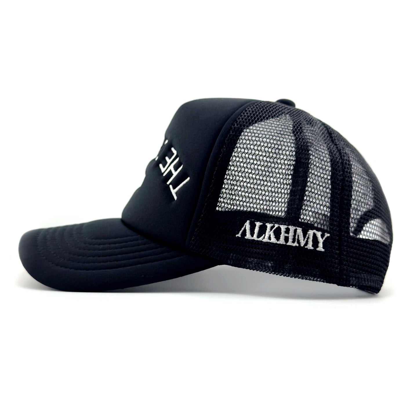 ALKHMY LOCAL COLLECTION - THE DISTRICT FOAM TRUCKER HAT (BLACK/WHITE)
