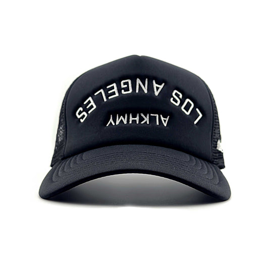 ALKHMY LOCAL COLLECTION - LOS ANGELES FOAM TRUCKER HAT (BLACK/WHITE)