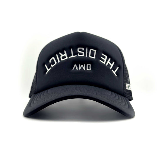 ALKHMY LOCAL COLLECTION - THE DISTRICT FOAM TRUCKER HAT (BLACK/WHITE)